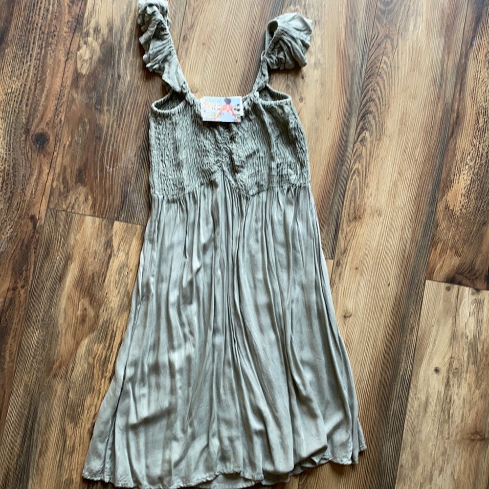 Women’s, L light sage green cotton summer/beach dress